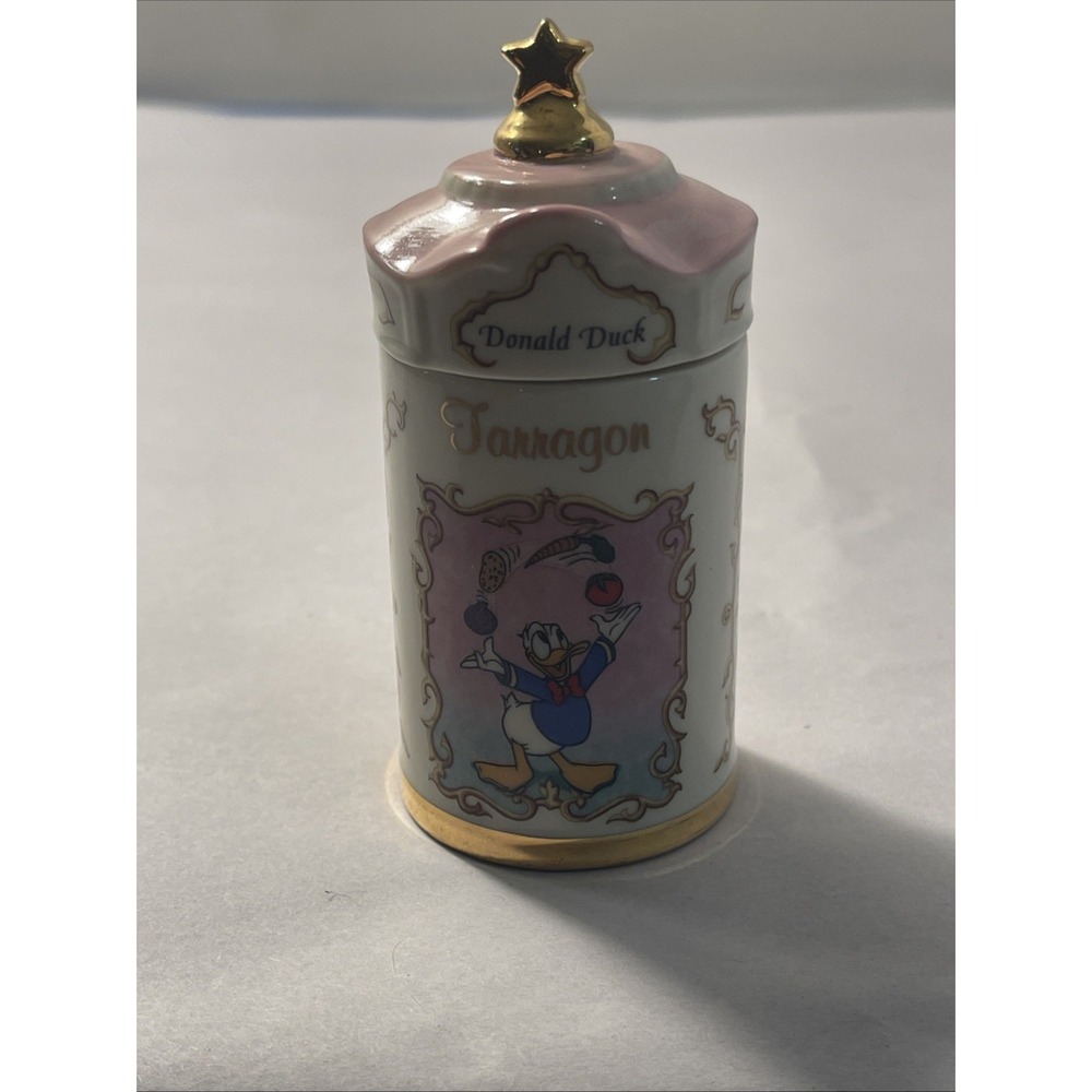 Walt Disney Spice Jar Collection Donald Duck Tarragon Jar 1995 Lenox Porcelain - Picture 15 of 15